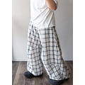 大透氣格子寬褲 /二色_11