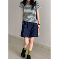 小膝上牛仔方寬短褲 /三色_6