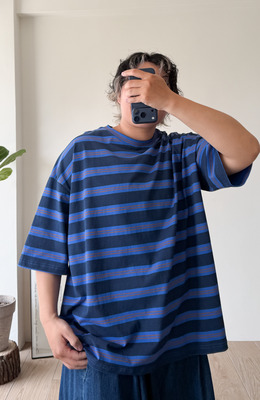 大小條紋短袖Tee /四色