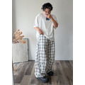 大透氣格子寬褲 /二色_10