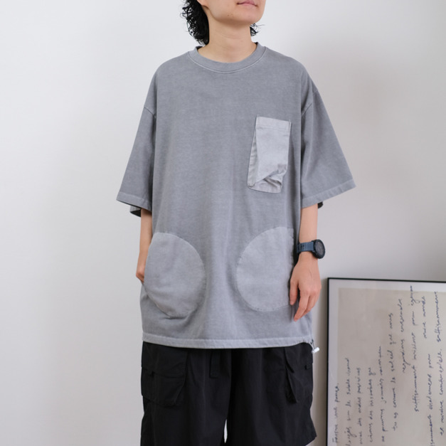 口袋雙拼高磅Tee /三色