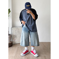 超完美彎度牛仔Baggy短褲 /二色_5