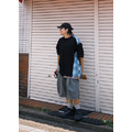 日系泡泡格拼接大短袖Tee /二色_3