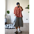 City Boy寬鬆條紋大短袖 /二色_4