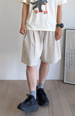 輕飄飄泡泡紗顆粒短褲 /三色