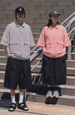 CITYBOY寬麻格子襯衫 /二色