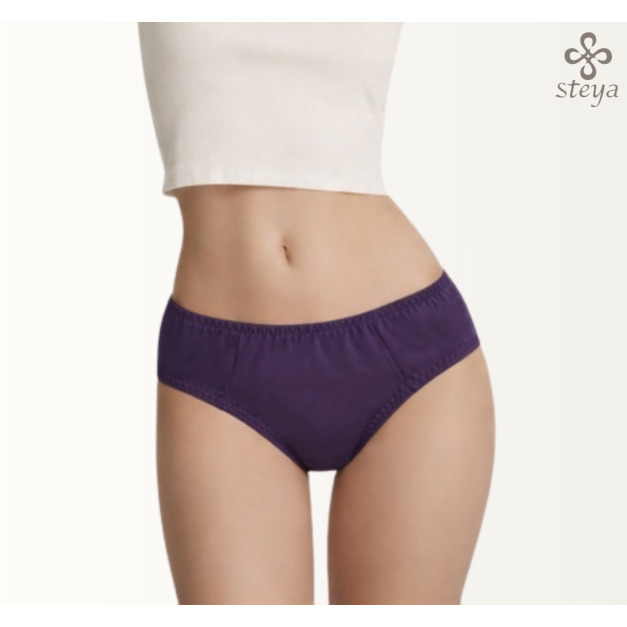 神秘貴族紫優雅深邃荷葉平口內褲