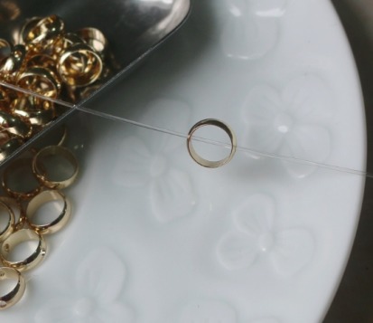 14K 18k 保色金珠圓圈 串珠圈 包金配件 對孔圈 diy配件 直孔外圈直径diy配件 材料包