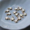 14k保色包金小星星吊墜 5.5*8 mm/5入 實心帶吊環 吊墜 手鏈配件diy_1