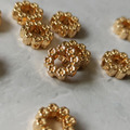 14k金保色對孔圈 珠框 5入 雙面對孔圈 精緻質感 飾品材料 手鍊串珠_1