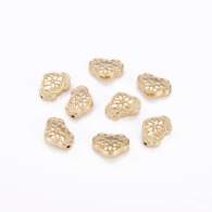 14k 保色金鎖 通孔珠 隔珠 復古 手鏈 飾品配件 diy 10*6mm/1入