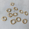14k金 保色對孔圈 珠框 轉運珠 蕾絲對孔圈 珠子 5入/組 14k銅包金保色