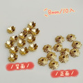 14k金 捲邊花紋珠托 花托 8mm/10個 珠托 手串 飾品配件 厚實花托_1