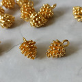 24k銅包金 保色松果 墜子 吊墜 12*8mm 精緻真金保色配件 吊飾 飾品配件 項鍊墜子 聖誕禮物_6