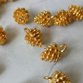 24k銅包金 保色松果 墜子 吊墜 12*8mm 精緻真金保色配件 吊飾 飾品配件 項鍊墜子 聖誕禮物_5