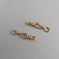 18k包金保色扣子 8字扣 連接扣 8字釦 s釦 手鏈扣 項鍊扣 diy鉤 首飾配件_1
