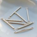 14k金保色連接棒 1*25mm/2入 方形雙吊 diy飾品手工材料 耳飾diy