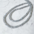拉長石 Labradorite 灰月光 實品拍攝 鑽切水晶 條珠 切面 串珠_3