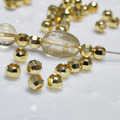 閃亮亮！ 18k金 鑽切面保色金珠 隔珠 4mm/約50入 保色珠 手串隔珠_1