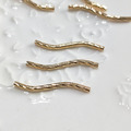 14k 包金 曲線S形彎管 彎管 飾品配件 長3mm*寬1.8mm/2入