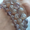 幽靈兔毛水晶 紫幽靈 無染色無優化 水晶手鍊 單圈 手圍16_3