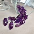 天然水晶 紫水晶雙尖 通孔 約20mm-27mm 雙尖 表面有打拋光 隨機出貨_2