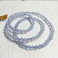 天然水晶 天然藍玉髓 三圈 水晶手鍊 6mm