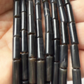 天然石 黑瑪瑙 管珠 天然 飾品材料 瑪瑙 4*13mm 條珠_2