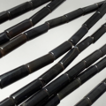 天然石 黑瑪瑙 管珠 天然 飾品材料 瑪瑙 4*13mm 條珠_1