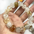 閃靈鑽 閃靈鑽手串 隨形 約11~14mm 糖豆 水晶手串 單圈手練 水晶批發 台中水晶批發 台中水晶_1