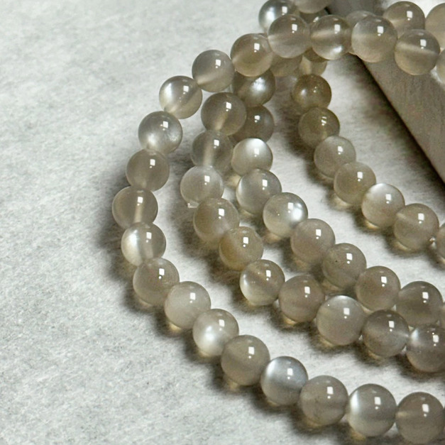 銀月光 月光石 圓珠 6mm 無染色 水晶手鍊 單圈 台中水晶 水晶批發 水晶