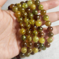 沙佛萊 綠石榴石 8mm 無染色 水晶手鍊 單圈 台中水晶 水晶批發 綠色水晶 水晶 圓珠_1