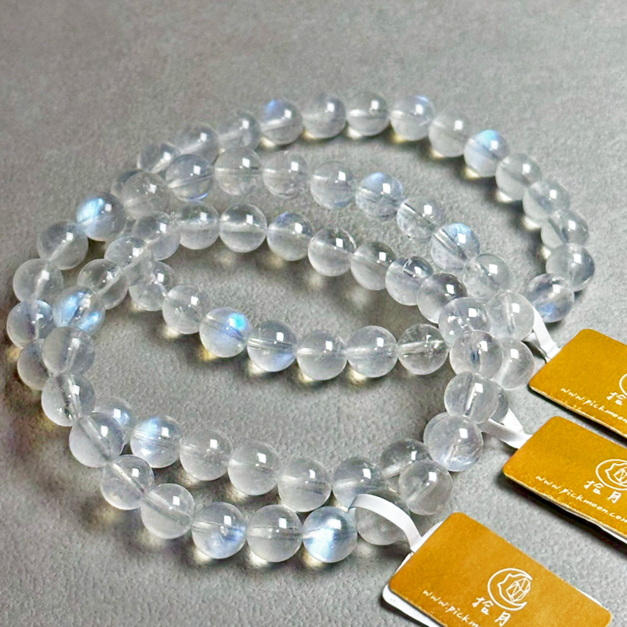 小高品月光石  藍月光 月光石 7mm 保證顆顆帶光 天然水晶 水晶批發 台中水晶 