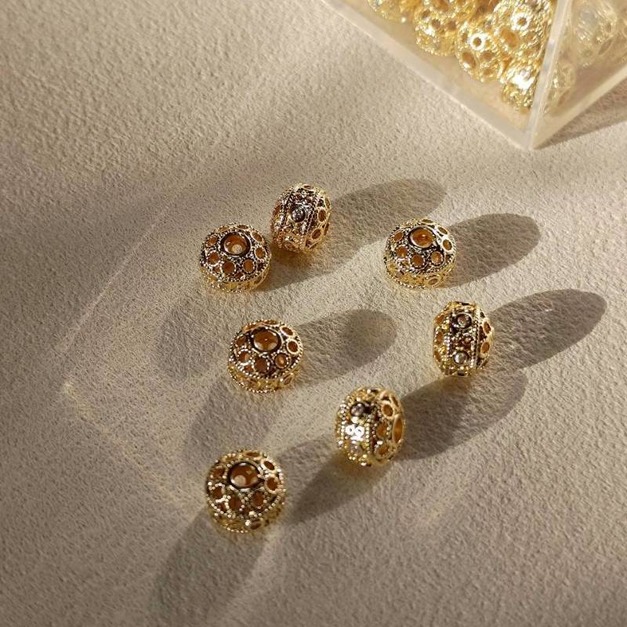 鑲鑽 流光鑲鑽 14K金 隔珠 1顆 鑲鑽設計