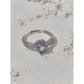 海藍寶鑲嵌戒指 鴿子蛋 戒圍可調整 天然海藍寶 戒指 台中水晶 水晶批發_1
