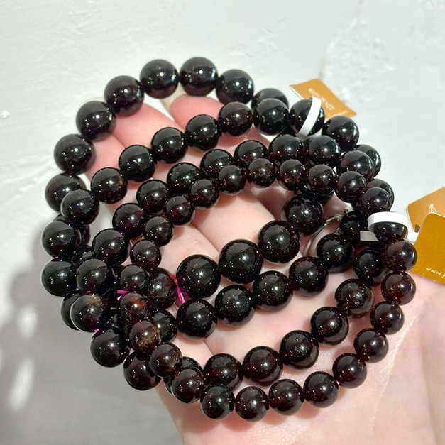 天然水晶 天然紅石榴紅石榴 石榴石 7/8/9/10mm 台中水晶批發 台中水晶 圓珠 紅色水晶 水晶批發