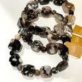 黑櫻花瑪瑙 黑瑪瑙 方形切面黑櫻花瑪瑙 15-20mm 單圈 瑪瑙 天然水晶 造型手串 水晶批發 台中水晶批發 台中水晶