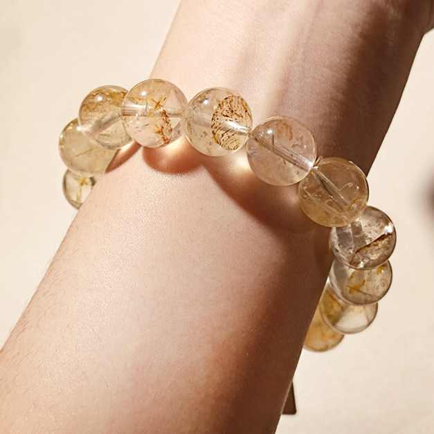 黃膠花 黃膠花手串 水晶手串 膠花 12mm/13mm 單圈手練 水晶批發 台中水晶批發  台中水晶