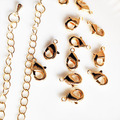 龍蝦釦 保色24k 水滴延長鍊 延長鏈 5入/組_3
