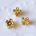 可愛花花隔珠 金色 24K 隔珠6.5*4.5mm 5入_3