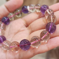 天然水晶 天然超七 閃片 彩虹 晶體乾淨 單圈 手鍊 6mm/10mm_4