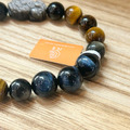 設計款_銀曜石 黃虎眼 藍虎眼石 單圈手鍊_2
