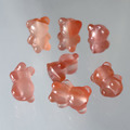 天然水晶 瑪瑙 緋紅瑪瑙 小熊 約12-16*9-11mm 隨機 一顆_3