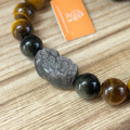設計款_銀曜石 黃虎眼 藍虎眼石 單圈手鍊_1