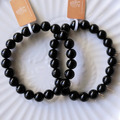 天然水晶 天然碧璽 黑碧璽 實品拍攝 高品質 單圈 水晶手鍊 8mm_4
