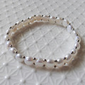 實品拍照 天然珍珠 珍珠手排 扁型珍珠 單圈 天然珍珠手鏈 好品質