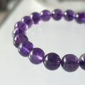 天然水晶 紫水晶 天然紫水晶/巴西紫水晶 雲霧 冰裂 實品拍攝 單圈 手鍊 7mm/9mm/9.8mm_5