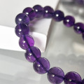 天然水晶 天然紫水晶 小高品 烏拉圭紫水晶/ 巴西紫水晶_透體 實品拍攝 單圈 手鍊 8mm/9mm_4
