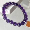 天然水晶 天然紫水晶 小高品 烏拉圭紫水晶/ 巴西紫水晶_透體 實品拍攝 單圈 手鍊 8mm/9mm_6