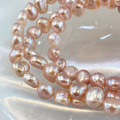 天然淡水珍珠 巴洛克珍珠 珍珠手鍊 粉紫 橘 白色_5